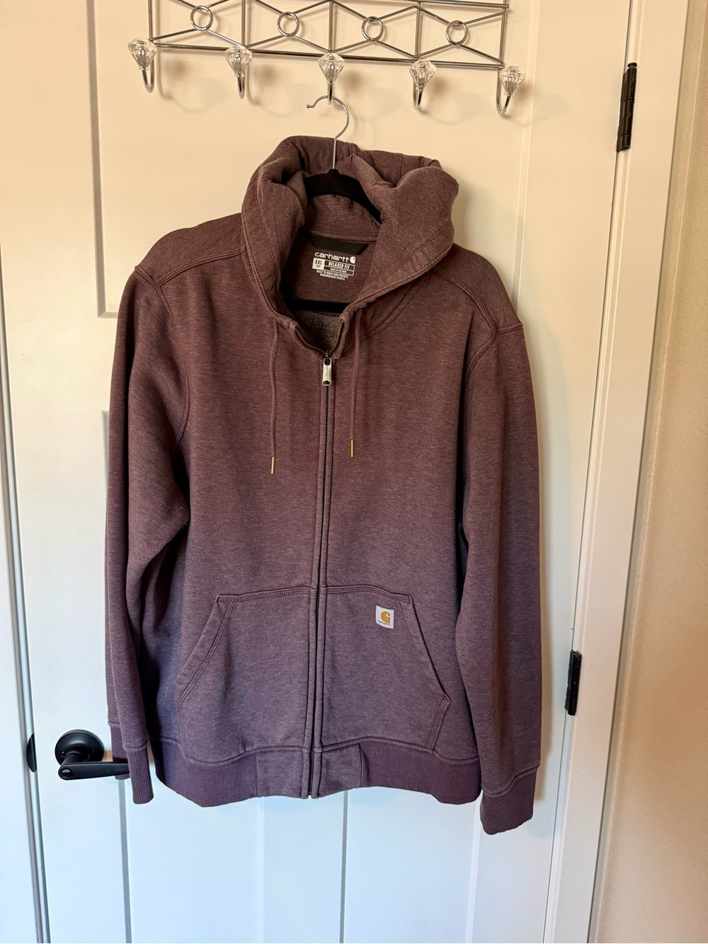 Carhartt Full-Zip Hoodie Sweater in Plum